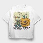 Wanna Play Halloween, Tricou Oversize Barbati (Unisex)