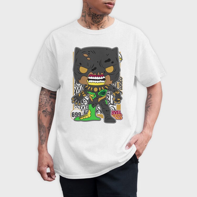 Funko Marvel Zombies Black Panther, Tricou Barbati (Unisex)