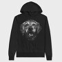Golden Retriever Monochrome, Hanorac Oversize Barbati (Unisex)