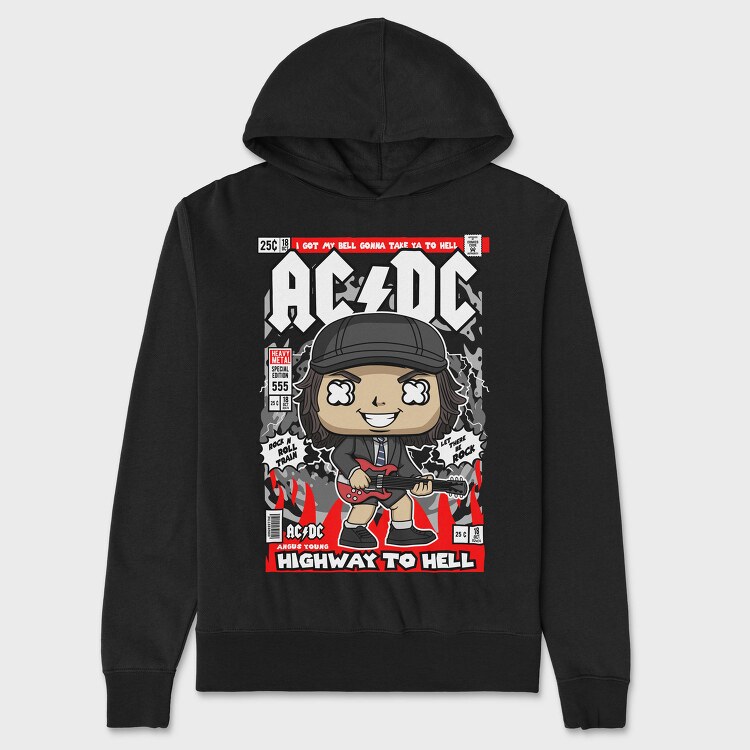 Highway To Hell Rockstar, Hanorac Oversize Barbati (Unisex)