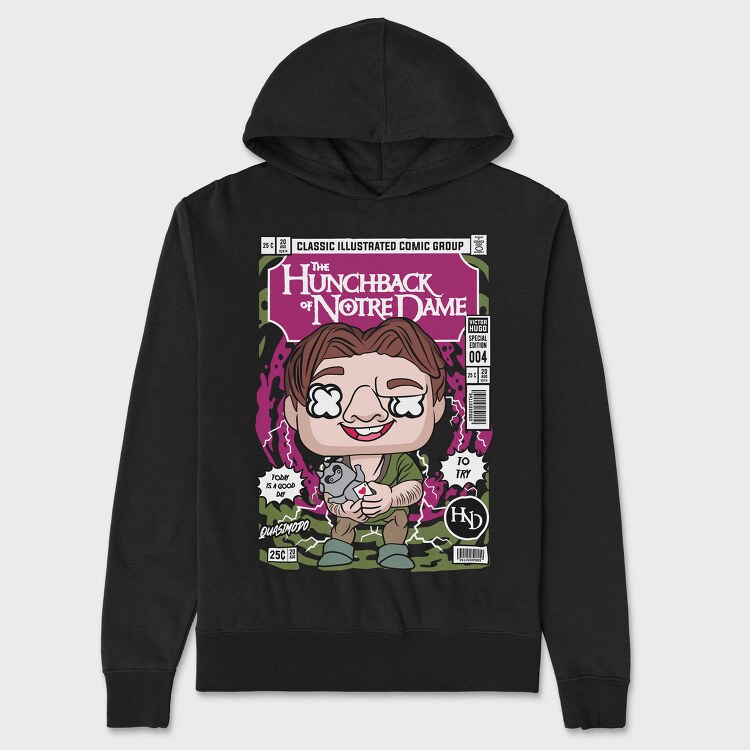Hunchback Comic Vibes, Hanorac Oversize Barbati (Unisex)