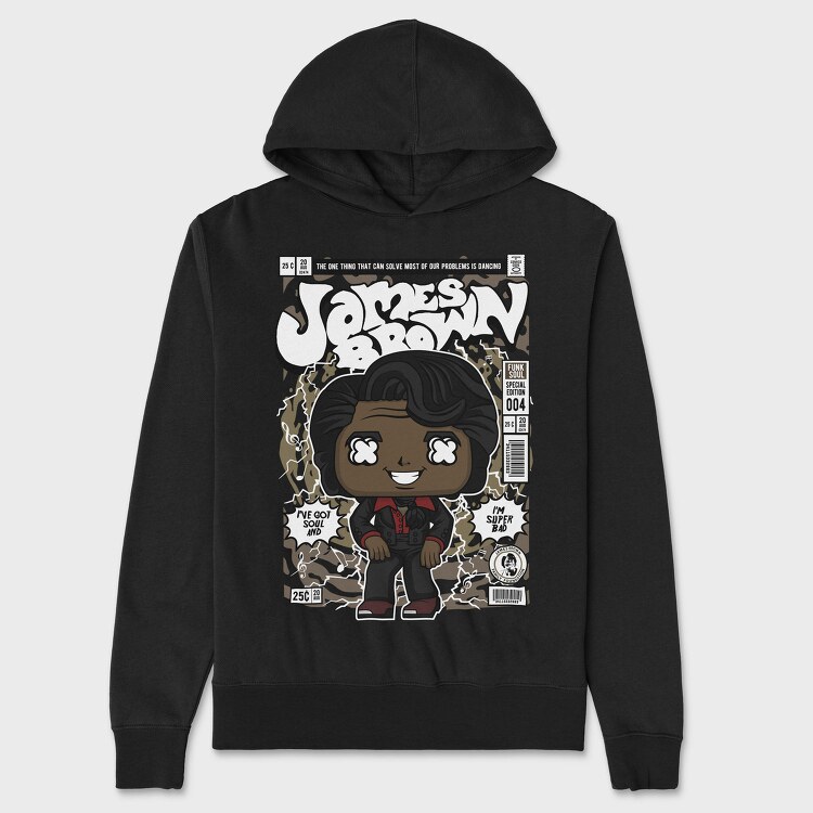 James Brown Funk Soul, Hanorac Oversize Barbati (Unisex)