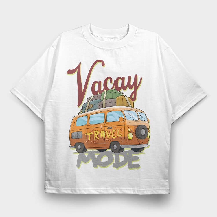 Vacay Mode, Tricou Oversize Barbati (Unisex)