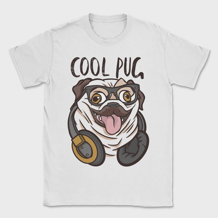 Pug Cool, Tricou Barbati (Unisex)