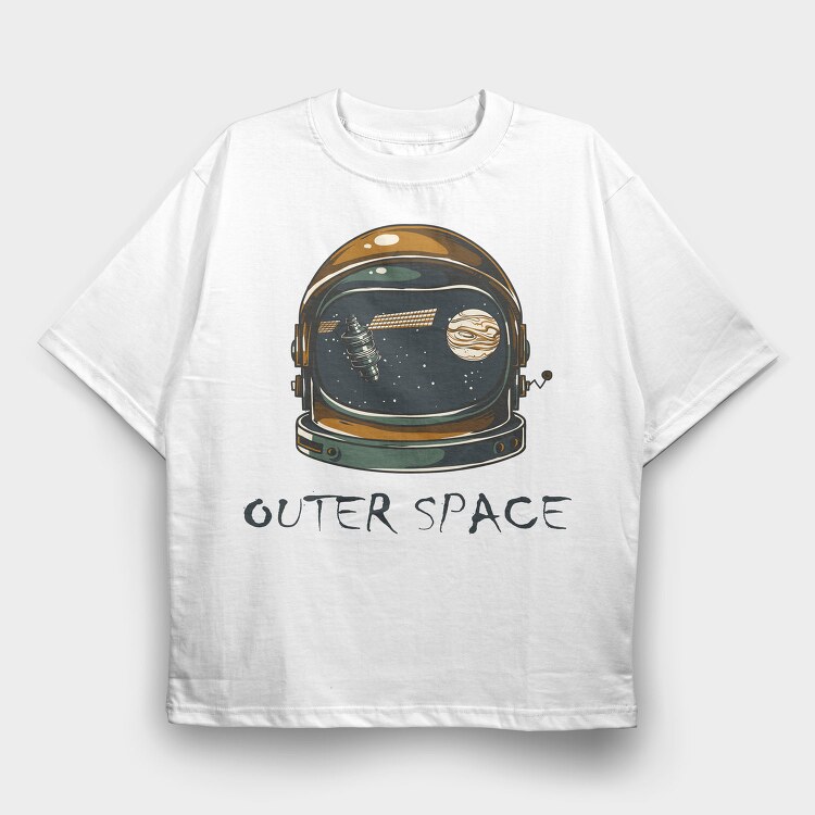 Outer Space, Tricou Oversize Barbati (Unisex)
