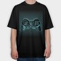 Joystick Optical Illusion, Tricou Oversize Barbati (Unisex)