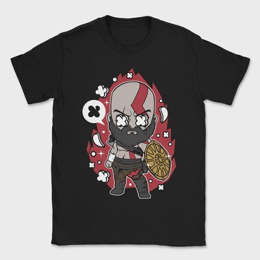 Kratos Warrior Chibi, Tricou Barbati (Unisex)