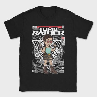 Lara Croft Adventure, Tricou Barbati (Unisex)