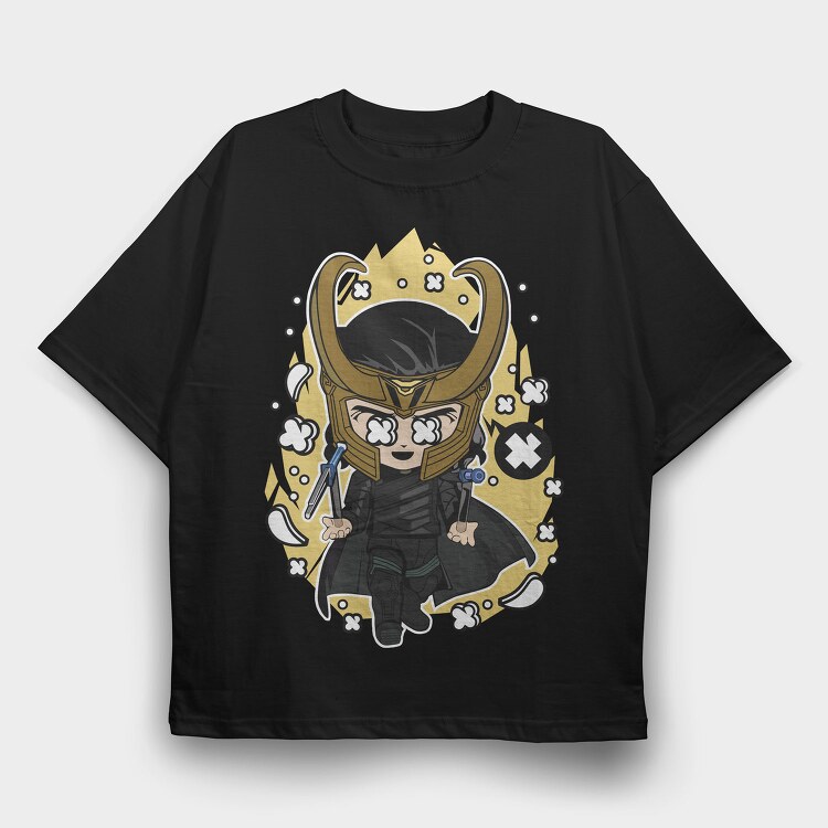 Lokis Thunder Strike, Tricou Oversize Barbati (Unisex)