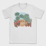 Cat And Plants, Tricou Barbati (Unisex)