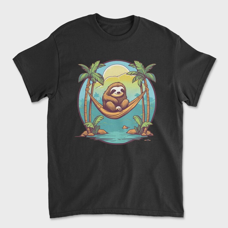 Sloth in a Hammock, Tricou Barbati (Unisex)