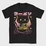 Cat Eating Ramen Food Retro, Tricou Barbati (Unisex)