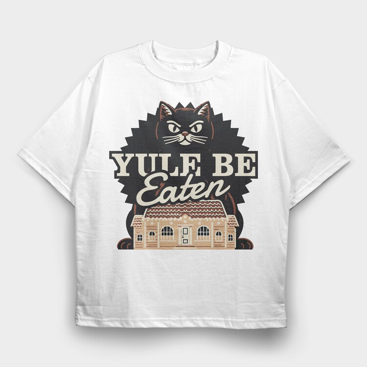 Cat Gingerbread House Ginger, Tricou Oversize Barbati (Unisex)