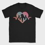 Cat Heartbeat Gradient, Tricou Barbati (Unisex)