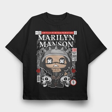 Mansons Edge, Tricou Oversize Barbati (Unisex)