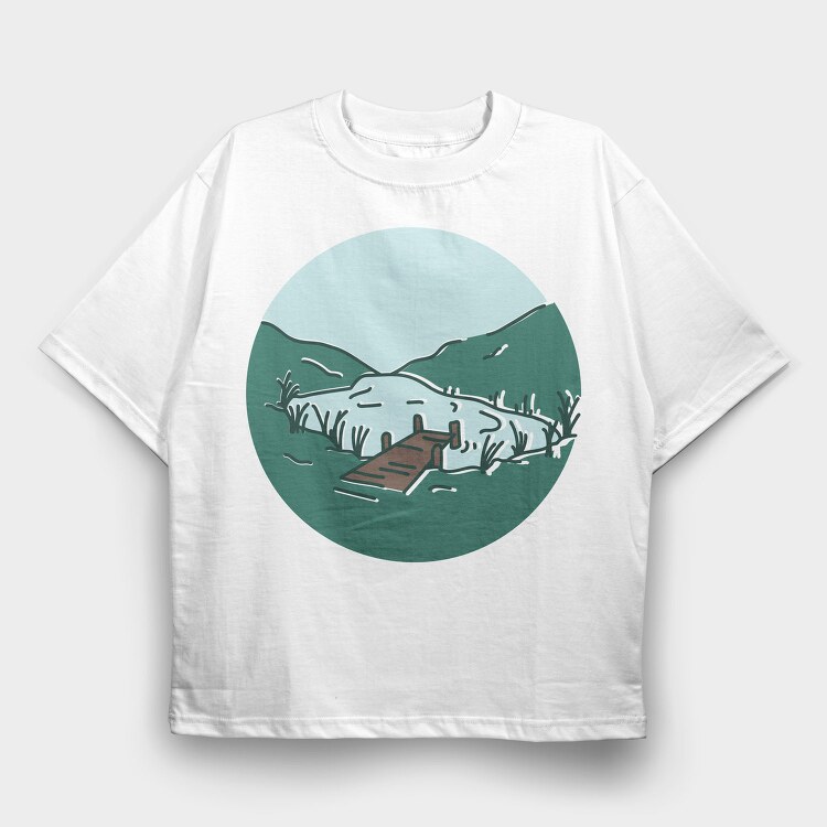Nature Scenery, Tricou Oversize Barbati (Unisex)