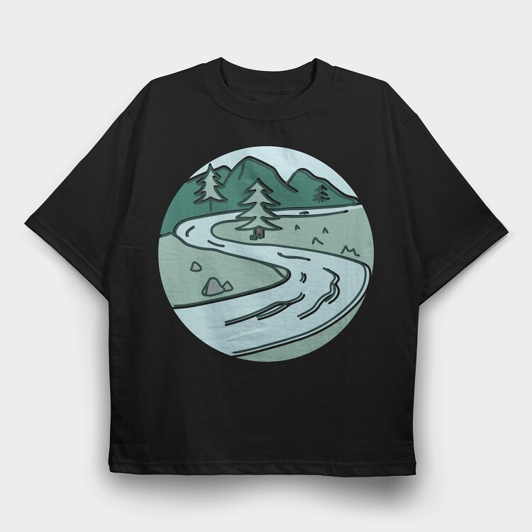Nature Scenery 4, Tricou Oversize Barbati (Unisex)