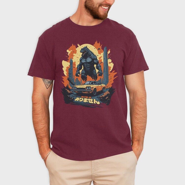 Car Monster Japanese, Tricou Barbati (Unisex)