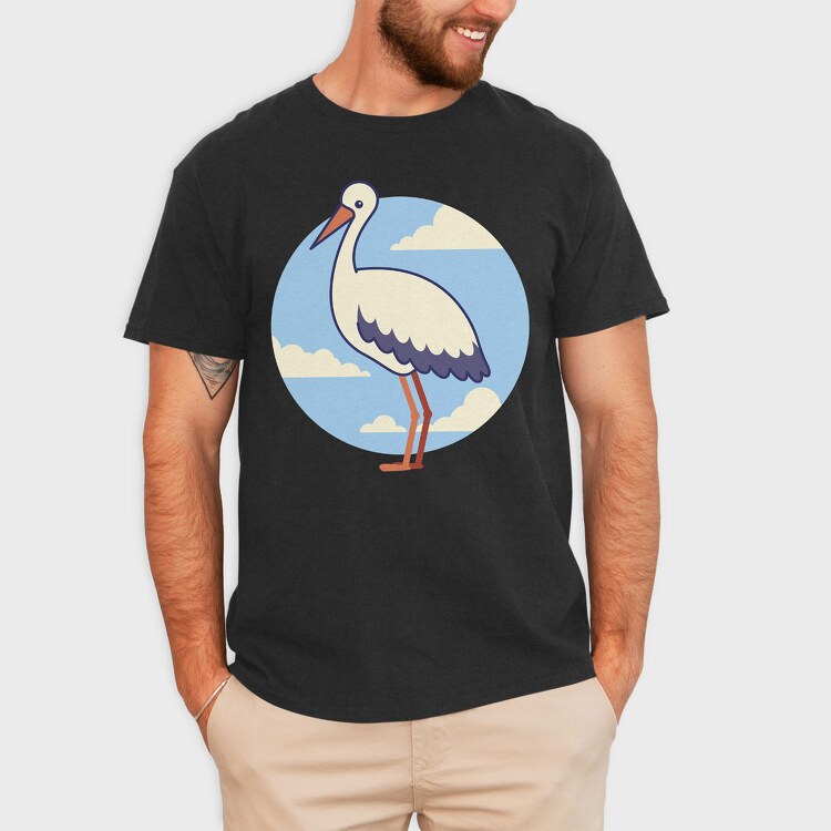 Cute Stork, Tricou Barbati (Unisex)