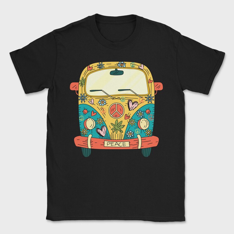 Hippie Van, Tricou Barbati (Unisex)