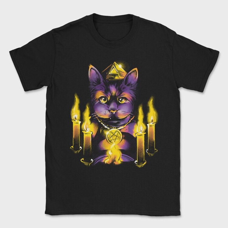 Cat Magic Candle Ritual, Tricou Barbati (Unisex)