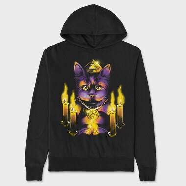 Cat Magic Candle Ritual, Hanorac Oversize Barbati (Unisex)
