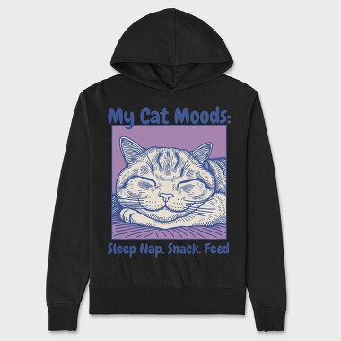 Cat Nap Mood, Hanorac Oversize Barbati (Unisex)