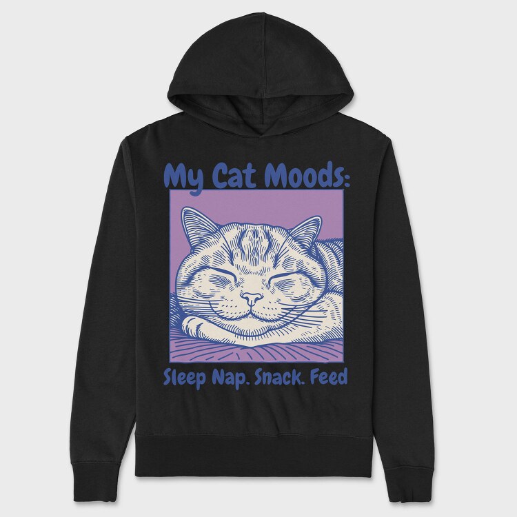 Cat Nap Mood, Hanorac Oversize Barbati (Unisex)