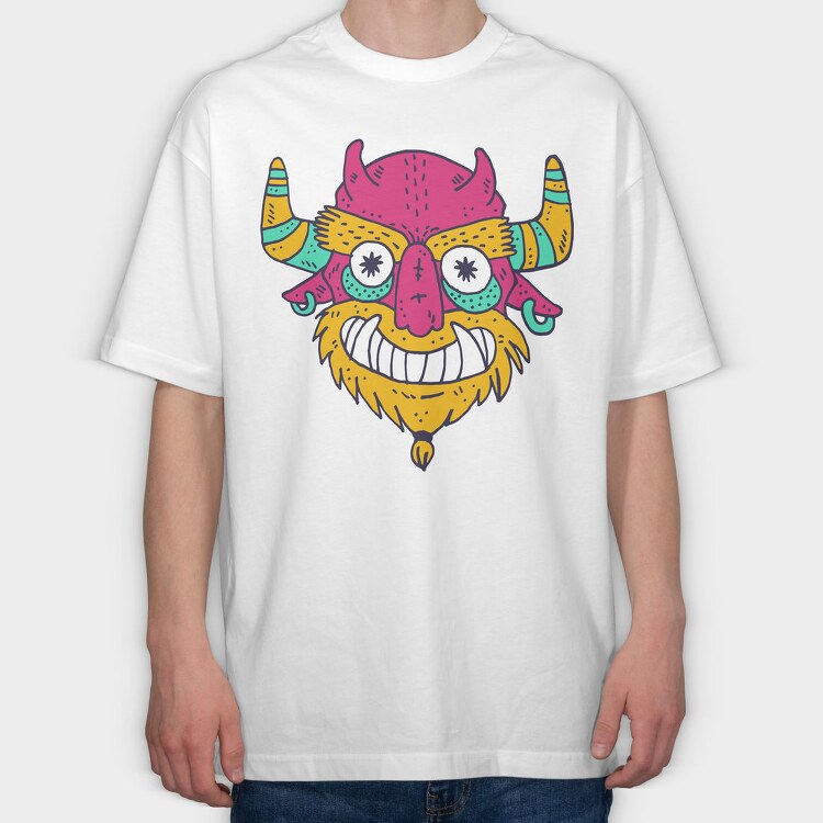 Monster Faces 3, Tricou Oversize Barbati (Unisex)