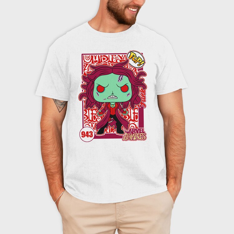 Funko Marvel Zombies Scarlet Witch, Tricou Barbati (Unisex)