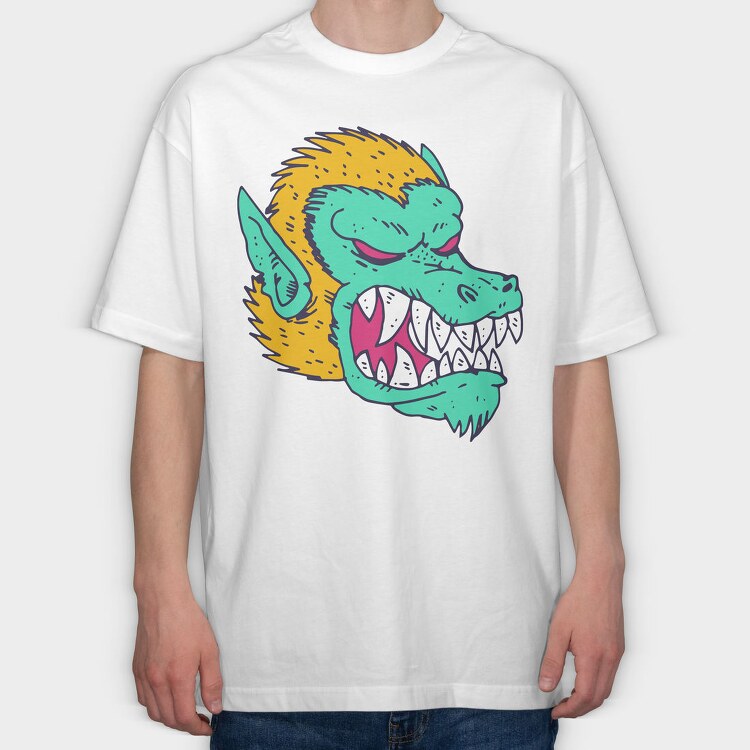 Monster Faces 2, Tricou Oversize Barbati (Unisex)