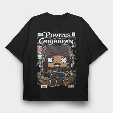 Pirate Treasure Quest, Tricou Oversize Barbati (Unisex)