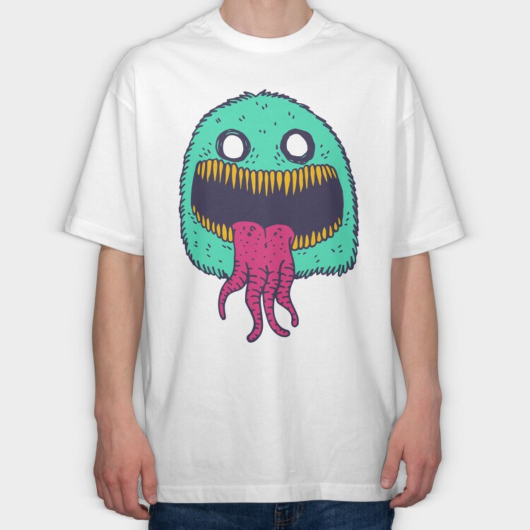 Monster Faces 1, Tricou Oversize Barbati (Unisex)