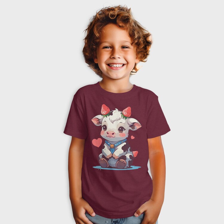 Cute Strawberry Cow, Tricou Copii