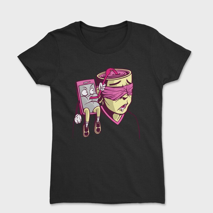Brain Phone Illustration, Tricou Femei