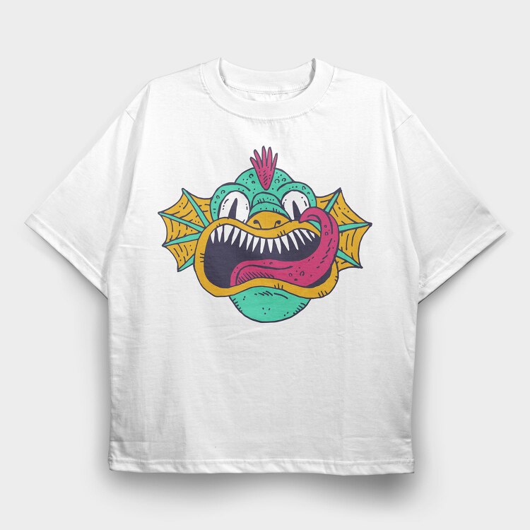 Monster Faces 4, Tricou Oversize Barbati (Unisex)