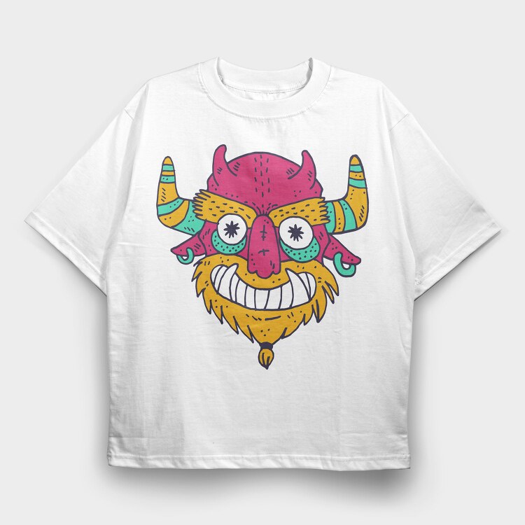 Monster Faces 3, Tricou Oversize Barbati (Unisex)