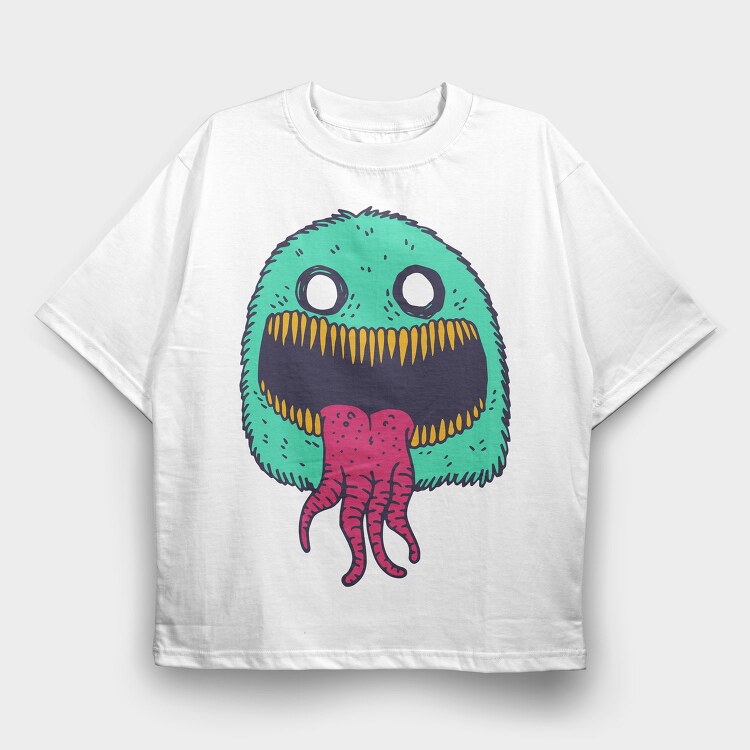 Monster Faces 1, Tricou Oversize Barbati (Unisex)