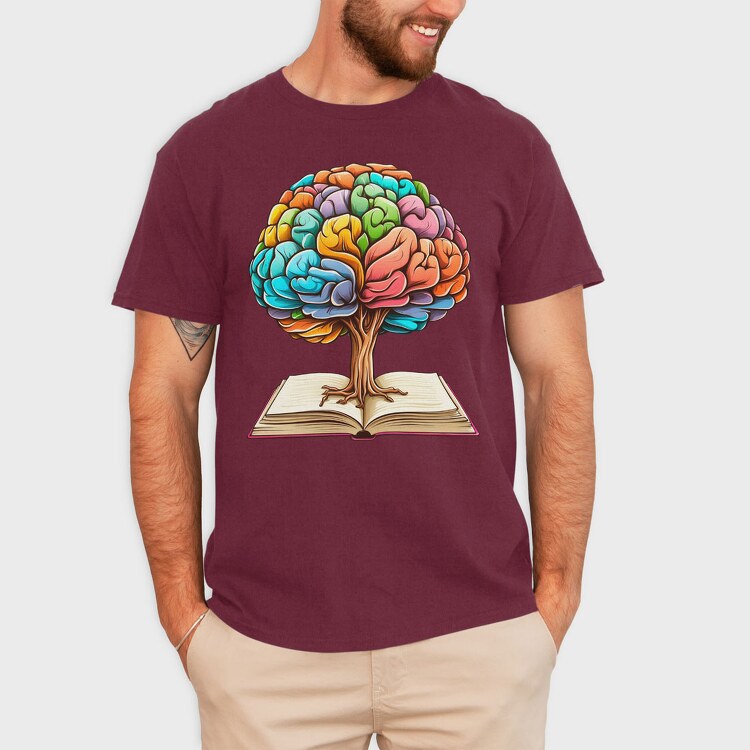 Brain Book, Tricou Barbati (Unisex)