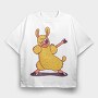 Dab Animal Comics Lama, Tricou Oversize Barbati (Unisex)