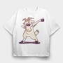 Dab Animal Comics Goat, Tricou Oversize Barbati (Unisex)