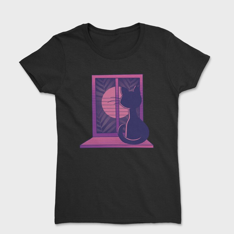 Cat In Window, Tricou Femei