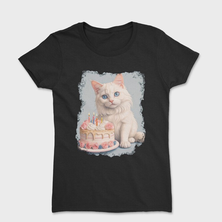 Cat Birthday Party B Day Kitten, Tricou Femei