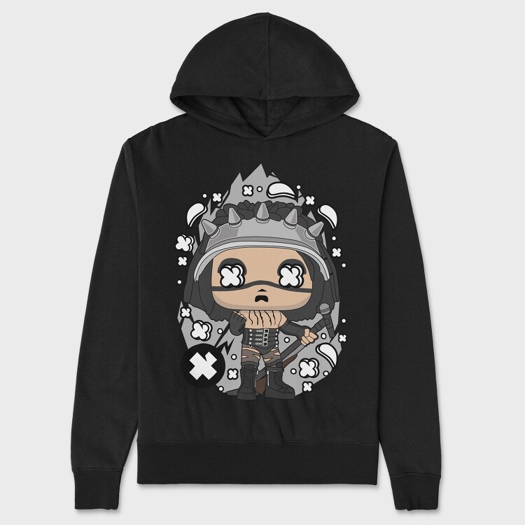 Punk Rock Warrior 1, Hanorac Oversize Barbati (Unisex)