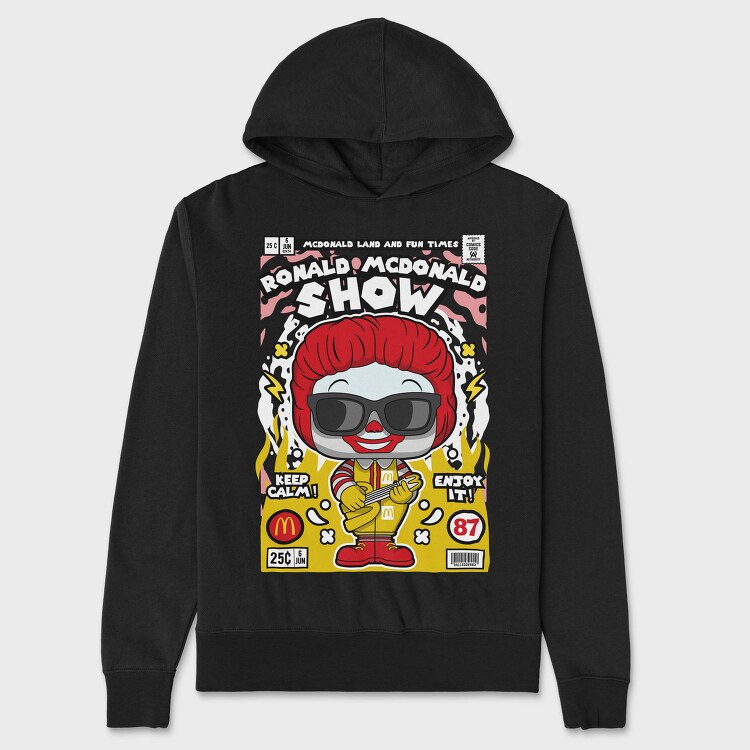 Ronald Cool Mcdonalds, Hanorac Oversize Barbati (Unisex)