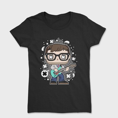 Rockstar Glasses Guitar, Tricou Femei