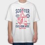 Vintage Scooter, Tricou Oversize Barbati (Unisex)