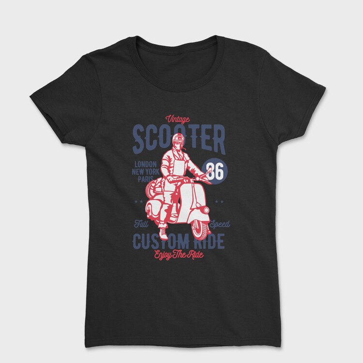 Vintage Scooter, Tricou Femei