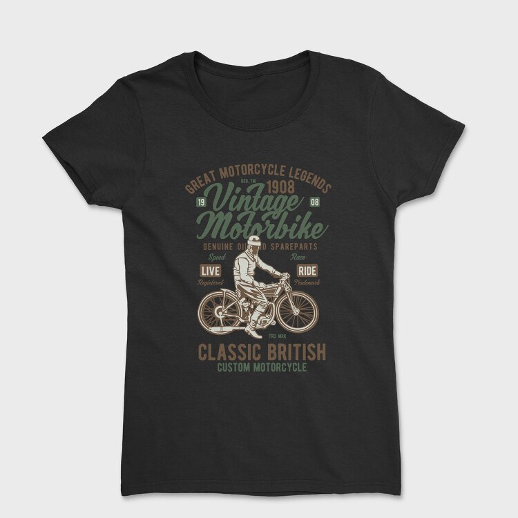 Vintage Motorbike, Tricou Femei