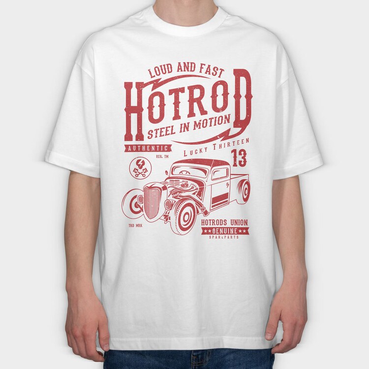 Steel In Motion, Tricou Oversize Barbati (Unisex)
